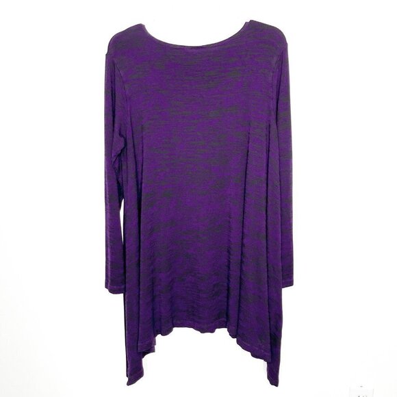 Bryn Walker Chester tunic top Purple Space Dye lagenlook Size S Oversized - Picture 7 of 8